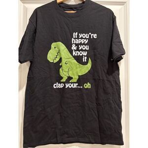 Dinosaur If You're Happy and You Know It T-shirt size Large